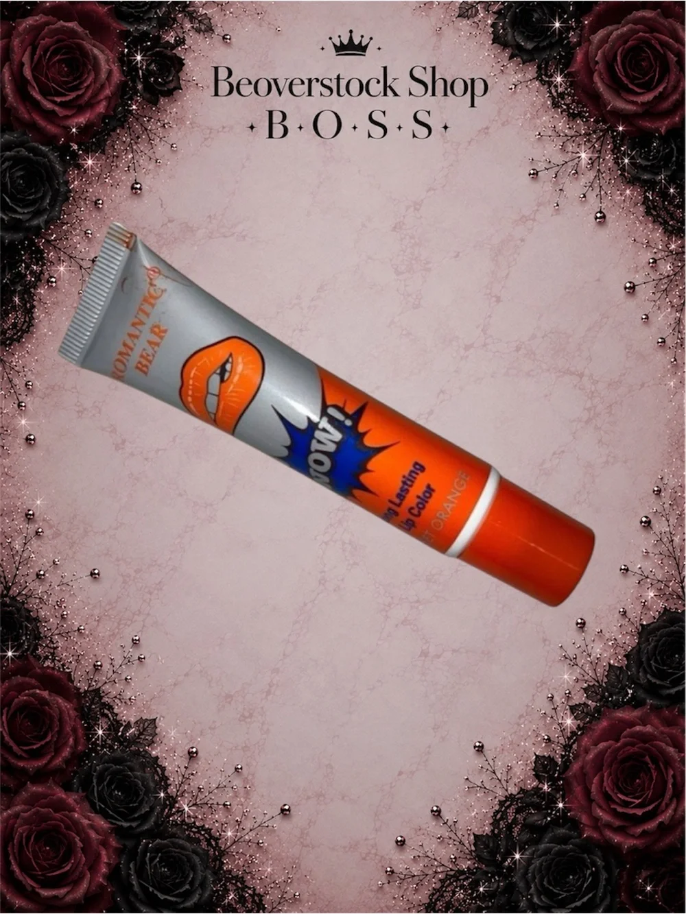 💝ROMANTIC BEAR Wow! Long Lasting Lip Color – Orange | New | Peel-Off Tint